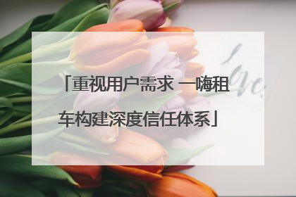 重视用户需求 一嗨租车构建深度信任体系