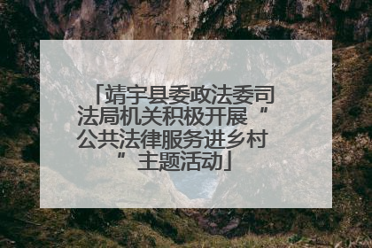 靖宇县委政法委司法局机关积极开展“公共法律服务进乡村”主题活动