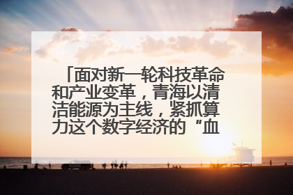 面对新一轮科技革命和产业变革，青海以清洁能源为主线，紧抓算力这个数字经济的“血液”、科技主权的“筹码”、产业升级的“杠杆”、绿色转型的“支点”，勇于撬动国家“双碳”战略、“东数西算”工程重大发展新机遇