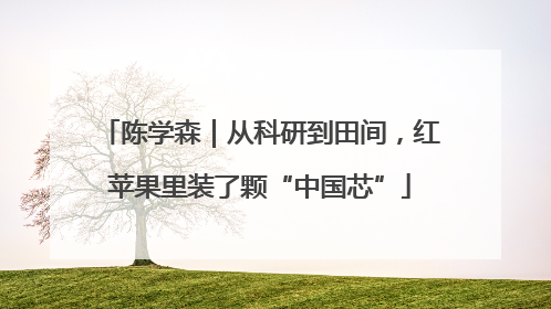 陈学森｜从科研到田间，红苹果里装了颗“中国芯”