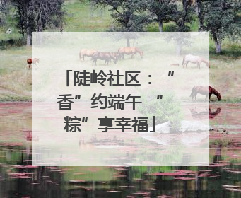 陡岭社区：“香”约端午 “粽”享幸福