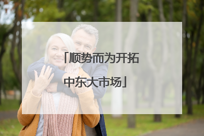 顺势而为开拓中东大市场