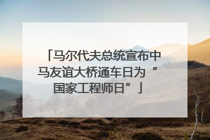 马尔代夫总统宣布中马友谊大桥通车日为“国家工程师日”