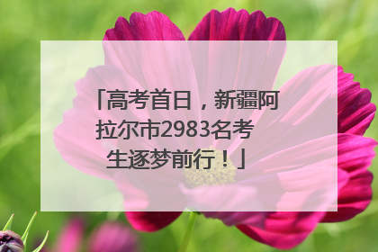 高考首日，新疆阿拉尔市2983名考生逐梦前行！