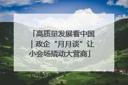 高质量发展看中国｜政企“月月谈”让小会场撬动大营商