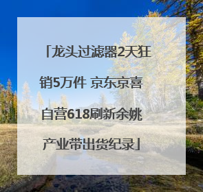 龙头过滤器2天狂销5万件 京东京喜自营618刷新余姚产业带出货纪录