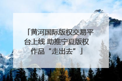 黄河国际版权交易平台上线 助推宁夏版权作品“走出去”