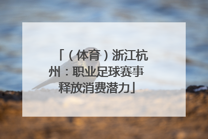 （体育）浙江杭州：职业足球赛事释放消费潜力