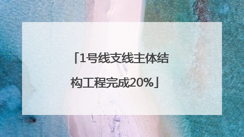 1号线支线主体结构工程完成20%