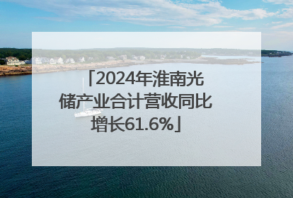 2024年淮南光储产业合计营收同比增长61.6%