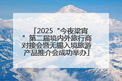 2025“今夜梁宵”第二届境内外旅行商对接会暨无锡入境旅游产品推介会成功举办