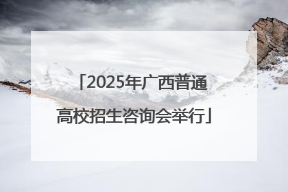 2025年广西普通高校招生咨询会举行