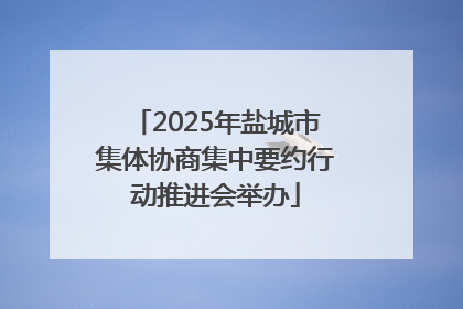 2025年盐城市集体协商集中要约行动推进会举办