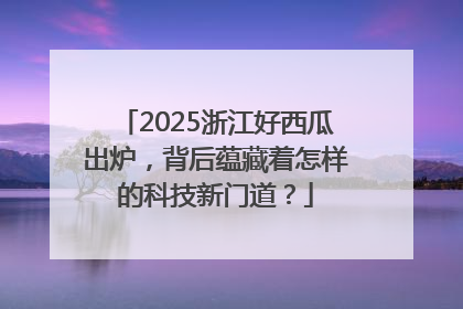 2025浙江好西瓜出炉，背后蕴藏着怎样的科技新门道？