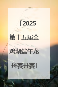 2025第十五届金鸡湖端午龙舟赛开赛