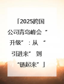 2025跨国公司青岛峰会“升级”：从 “引进来” 到 “链起来”