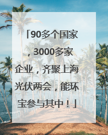 90多个国家，3000多家企业，齐聚上海光伏两会，能环宝参与其中！