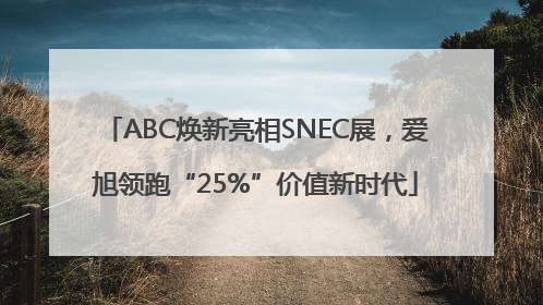 ABC焕新亮相SNEC展，爱旭领跑“25%”价值新时代